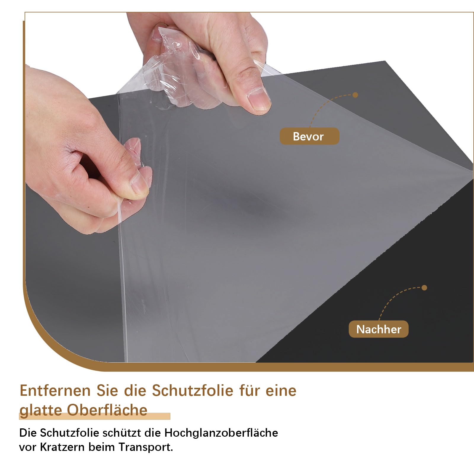 KEEPREAPER Couchtisch Wohnzimmertisch, Sofatisch mit LED Beleuchtung modern für Wohnzimmer, 78 x 78 x 40 cm (Schwarz)