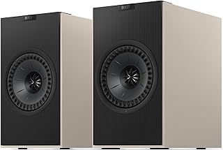 KEF Coda W/Bluetoothスピーカー/フォノイコ(MM型)内蔵/アンプ内蔵/アクティブHiFiスピーカー/Bluetooth 5.4対応/ ブックシェルフ/ 12世代 Uni-Q ドライバー搭載/有線・無線接続/ 100W出力/38Hz-20kHz/100-240V /アプリ対応 (ニッケル・グレー)