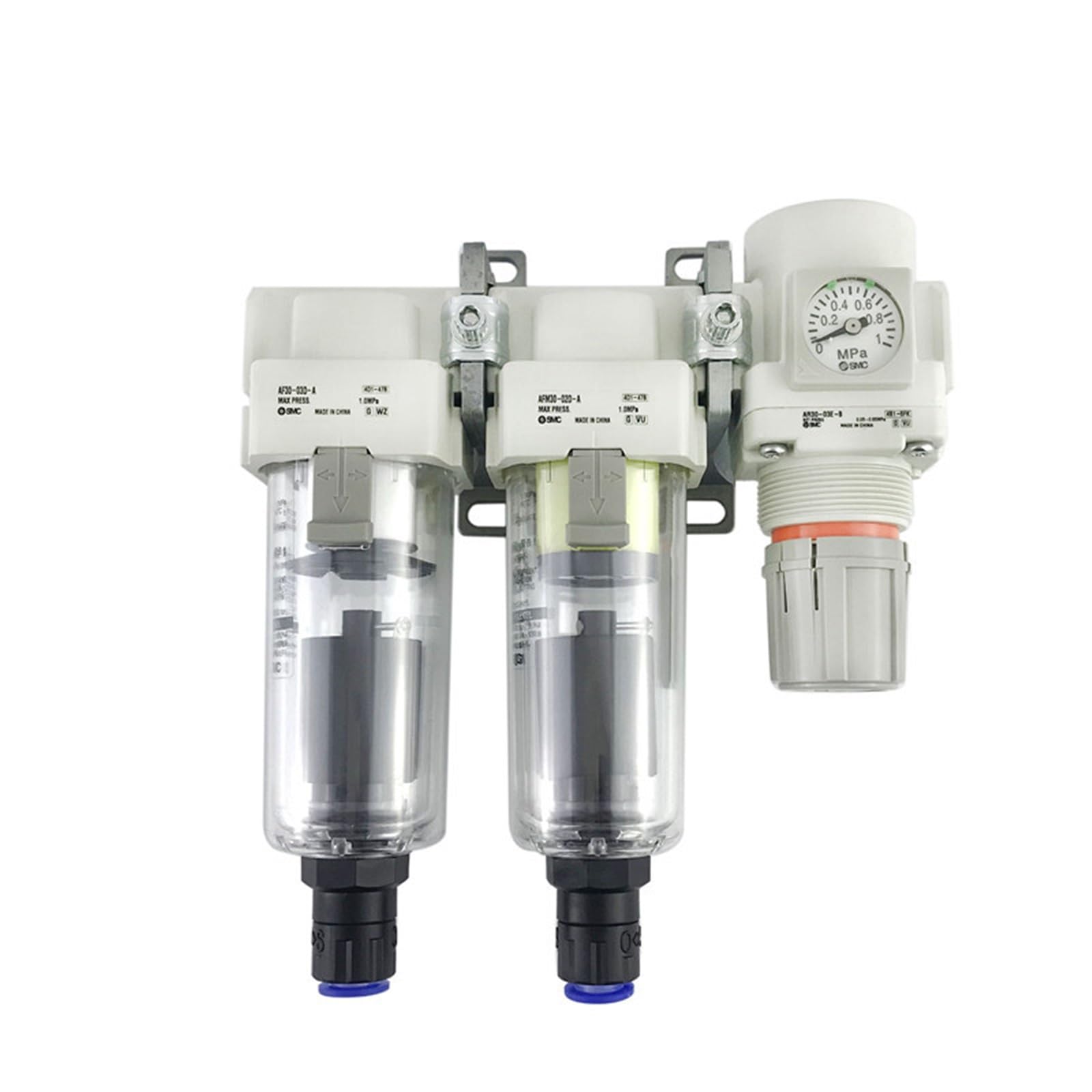 Combinación de filtros de aire AC40C-N04D para la purificación y control de sistemas neumáticos
