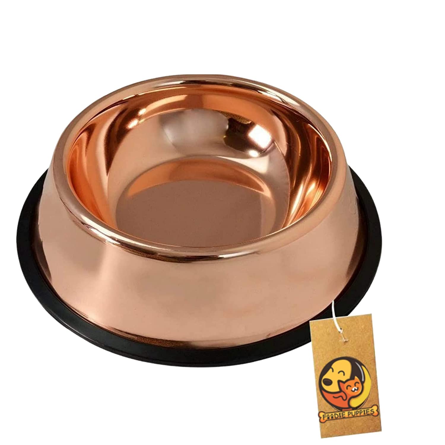 Foodie Puppies Stainless Steel Bowl for Dogs, Cats & Any Pets - 700ml, Medium (Copper) I Non-Skid Food/Water Bowl for Dogs/Pets I Non-Toxic & 100% Safe for Pets (B08NX87HT6) Amazon Price History, Amazon Price Tracker