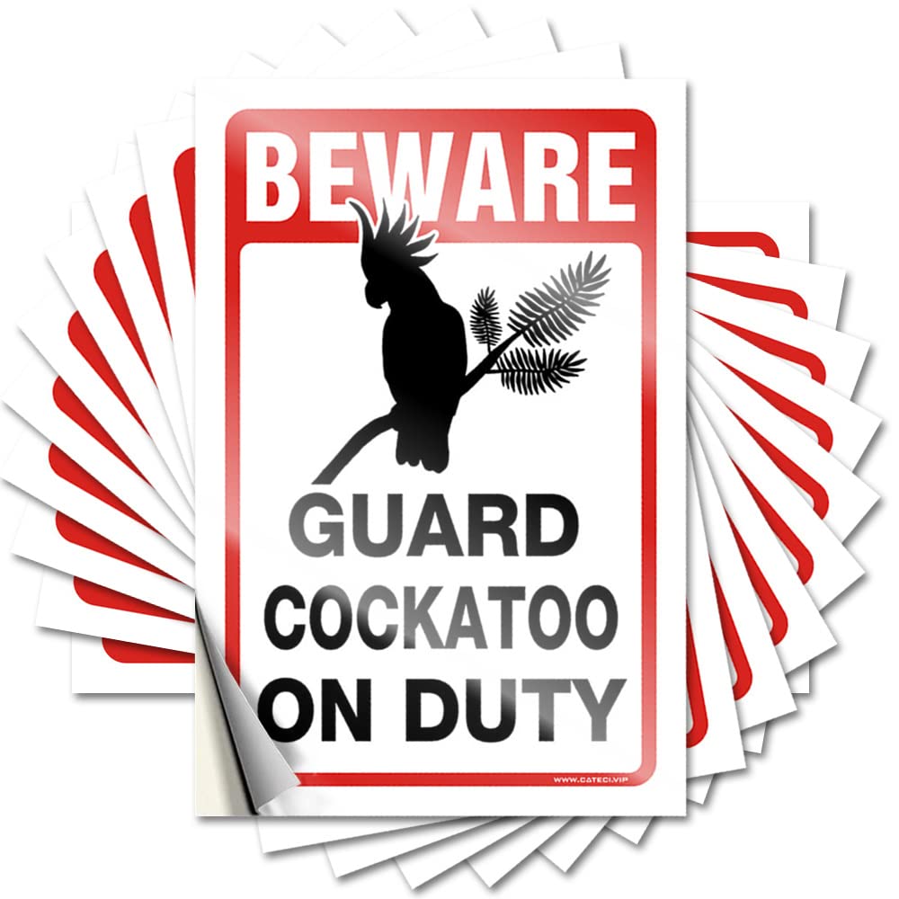 Bumper - Winter Window Beware! Guard Cockatoo On Duty for Science Bar Stuff(12X18CM)
