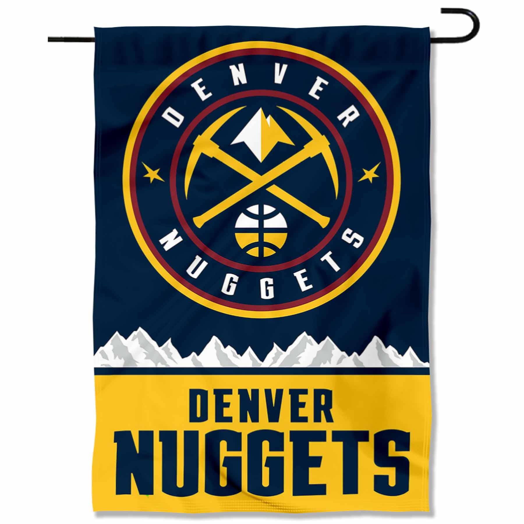 WinCraft Denver Nuggets Wordmark Double Sided Garden Flag