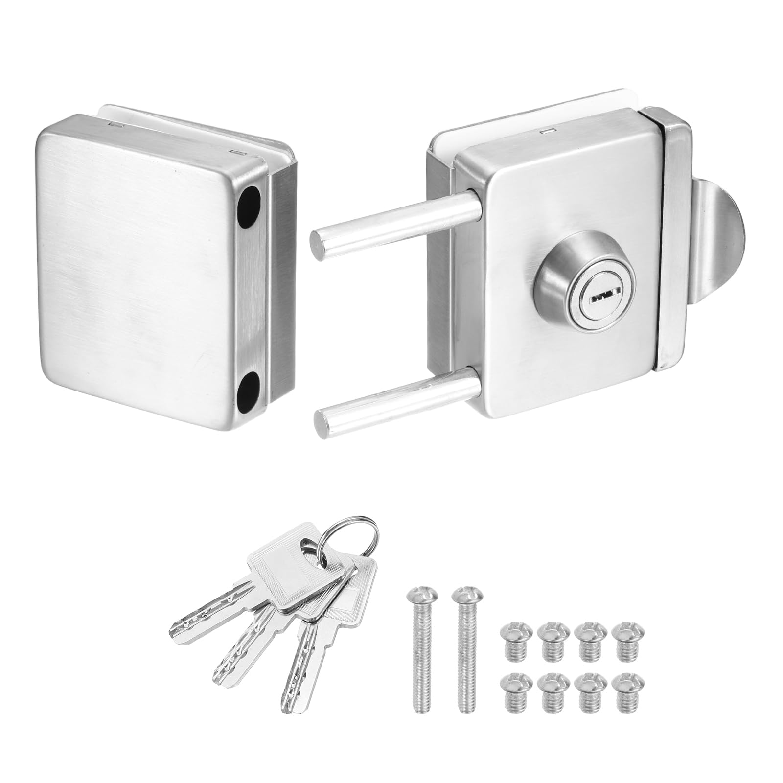 Serrure de porte en verre sans perçage pour sécuriser un double battant