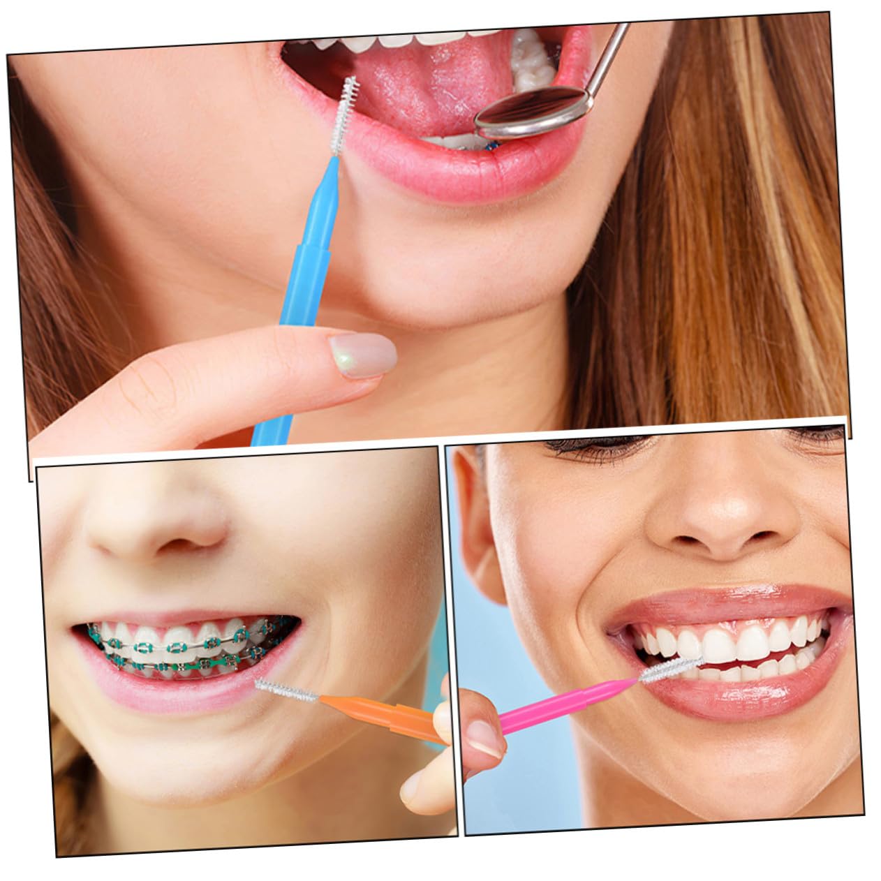 5 Sätze Teiliges Interdentalbürsten Farbig Effektive Zahnzwischenraum Kompakt Und Tragbar Und Präzise Geeignet Für Tägliche Mundhygiene Und Optimalen Zahnpflegeeinsatz 50 Stück * 5
