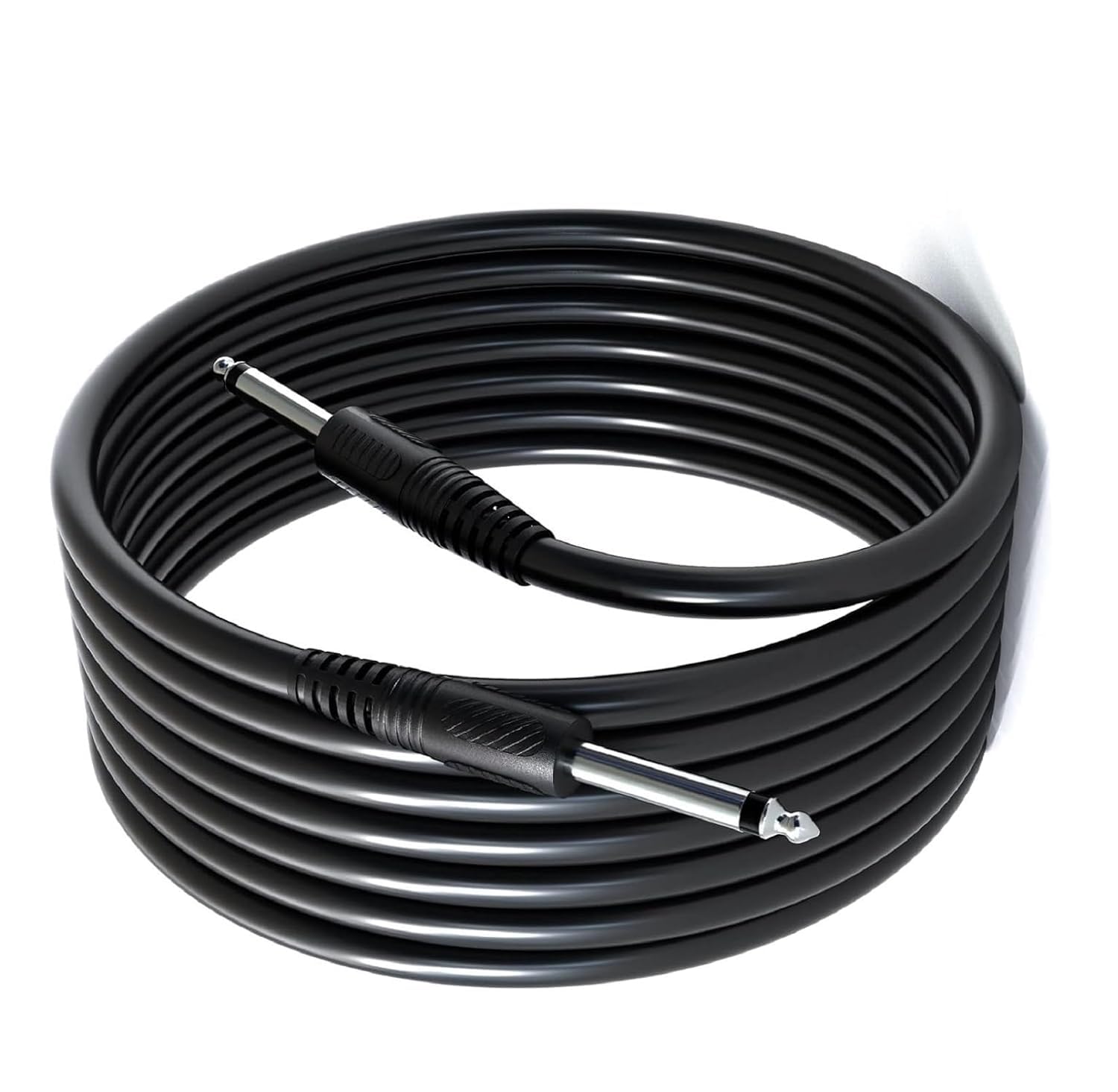 6.35Mm To 6.35Mm Jack Mono To Mono Audio Instrument Cable For Mixer, Electric Guitar, Amplifier, Speaker 6.35Mm Male Record Line (1.5 Yard), Black