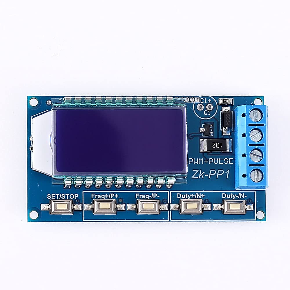 Signal Generator Square Wave Generator 1-Channel 1Hz-150KHz Dual Mode LCD PWM Pulse Frequency Duty Cycle Adjustable Module