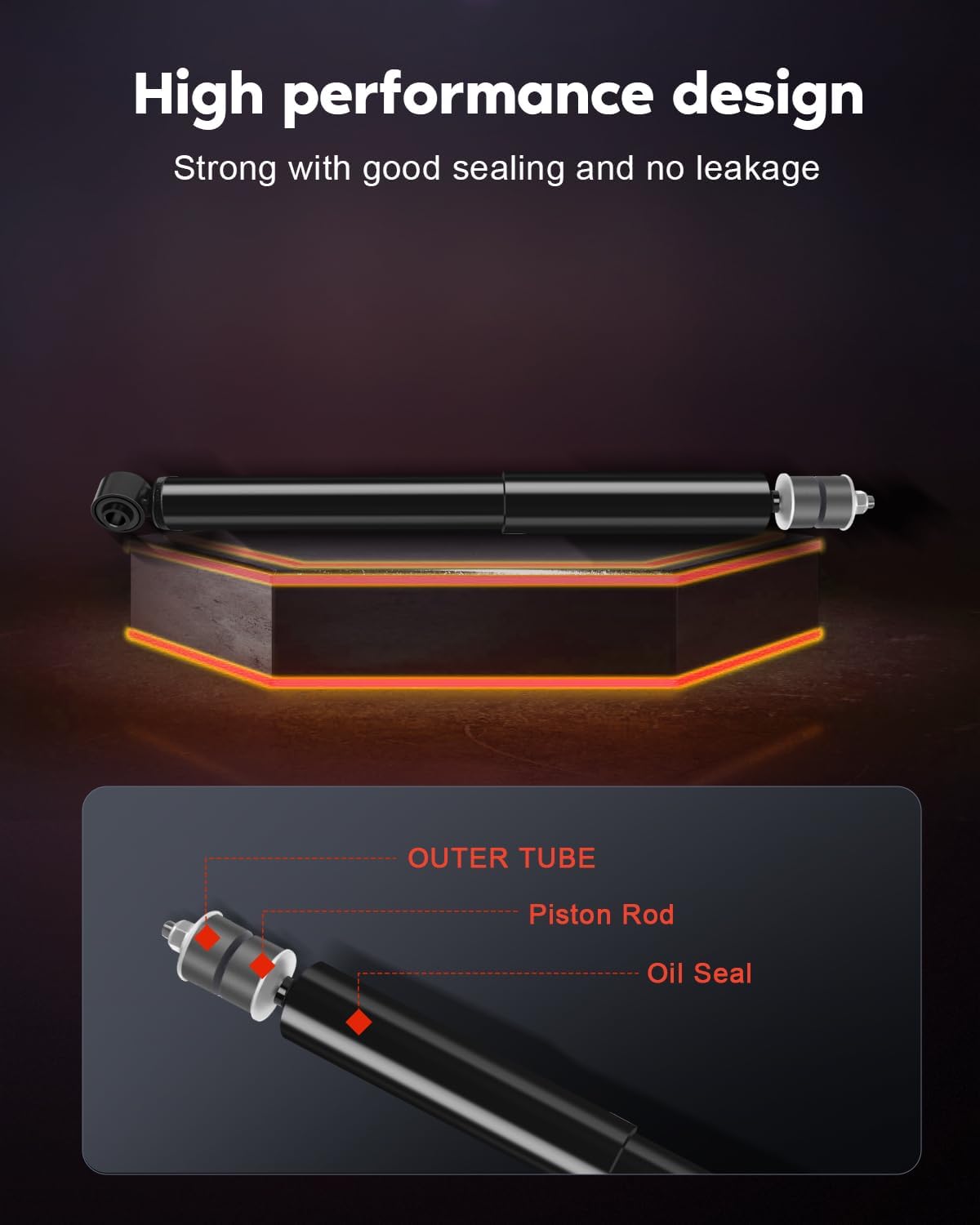 cciyu 2 x Front Struts Shock Absorbers Fit for 2005 2006 2007 2008 2009 2010 2011 2012 2013 2014 for Ford for F-250 Super Duty/for F-350 Super Duty 554347 34525 4WD