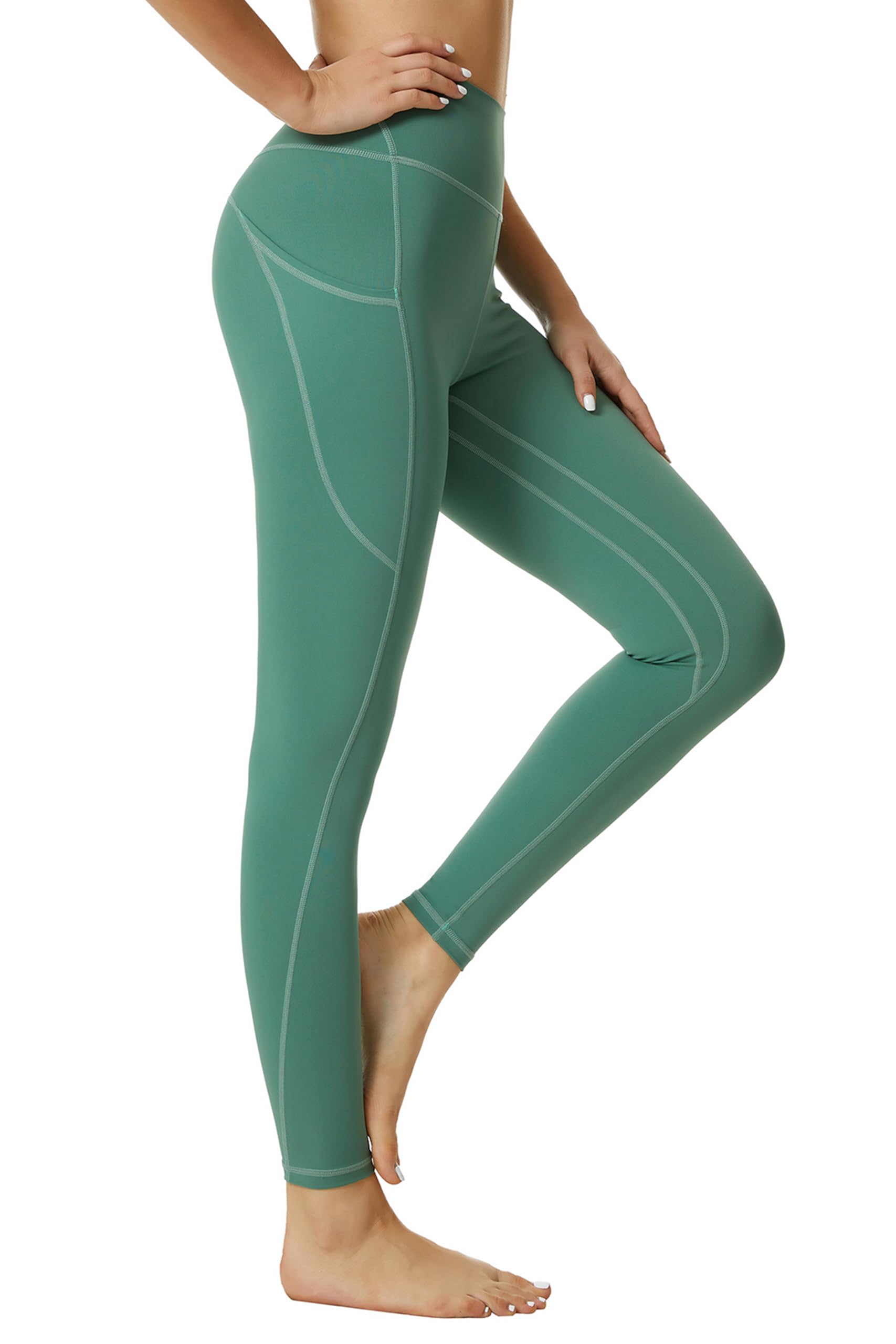 Buepeara Sport Leggings Damen Sporthose mit Taschen, High Wa