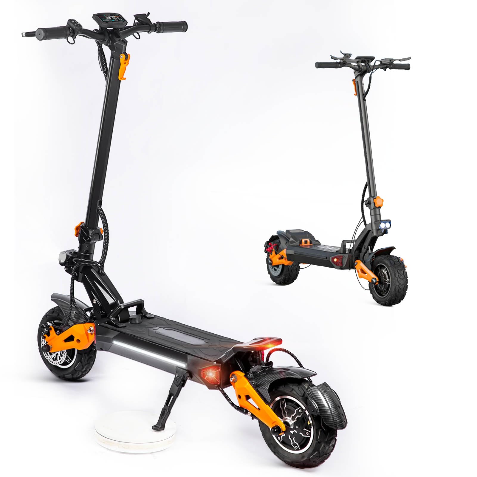 Tigoten Electric Scooter for Adults - 6000W Dual Motor Offroad Electric Scooter Up to 52MPH, Range to 60+ Miles, 11 inch Tubeless Off-Road Tires Fast Electic Scooter for Commuting
