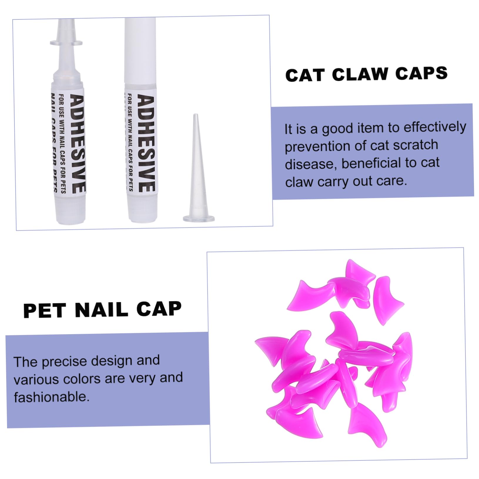 240 Pcs Ensemble D'Ongles pour Animaux De Compagnie Bouts D'Ongles De Chat Protecteurs De Griffes De Chat Capuchons De Griffes De Chat Couvre-Griffes pour Animaux De Compagnie