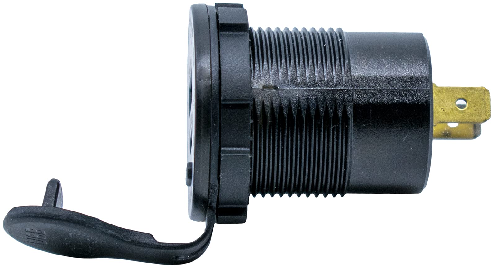 36W Buchse Dual USB Typ C PD 3.0 (36W) + USB A QC4.0 (18W) Schnellladegerät für Auto, Boot, Marine & RVs mit eingebautem Voltmeter