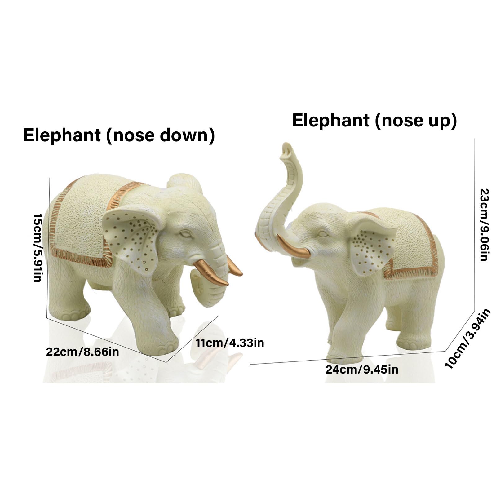Elefante buena suerte riqueza resinas estatua modelo animal figura hogar oficina feungshui adorno escritorio decoración regalo símbolo escultura