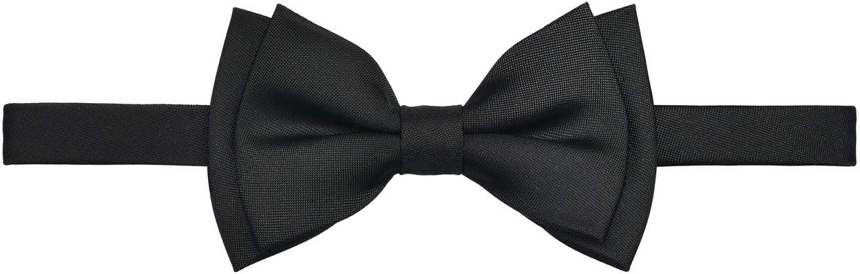 Retreez Solid Matte Color Woven Microfiber Pre-tied Boy's Bow Tie