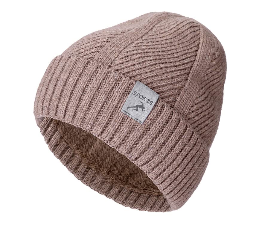 LEMITA Deportes etiqueta invierno sombreros para hombres Twist Design Warm Ski Beanie lana y algodón mezcla relajada sombrero de punto