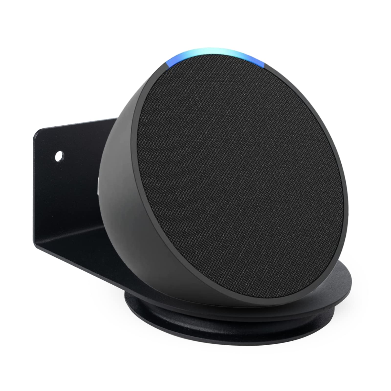 shinar Soporte de Pared Universal de Metal Compatible con Ech0 Pop Homepod Mini/Google Home Mini, Ahorro de Espacio, Accesorio para Ech0 Pop/Homepod Mini Soporte con gestión de Cables (Negro)