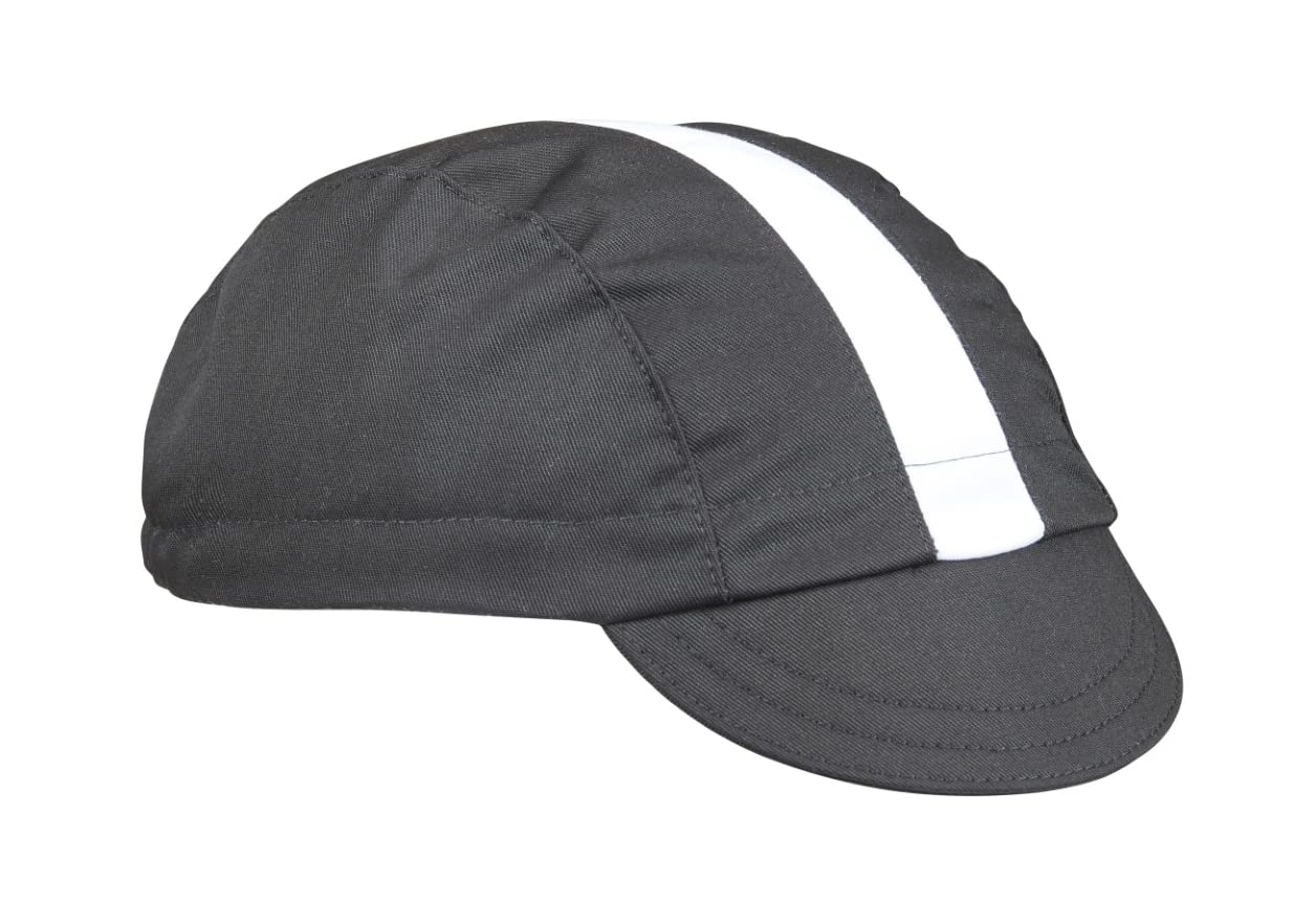 Walz Caps Black/White Cotton 3-Panel Cycling Cap (S/M)