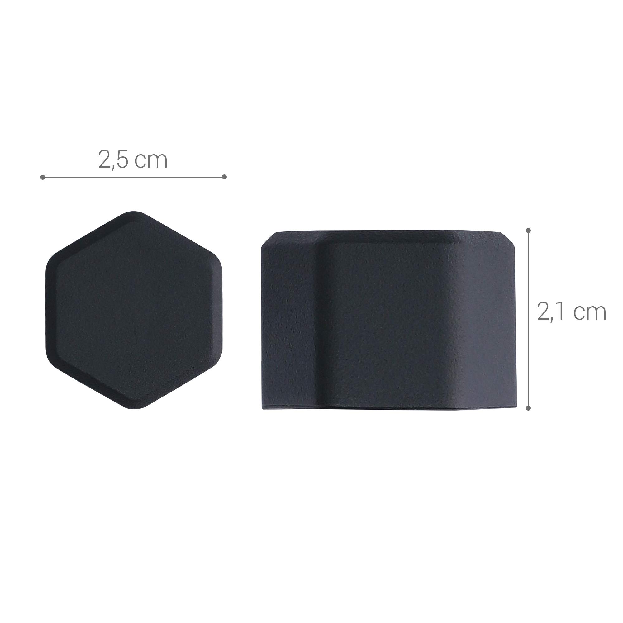 kwmobile 20x Copribulloni Compatibile con Dadi delle Ruote da 21 mm - Set 20 coperture bulloni Ruota Auto - Copricerchi in Nero