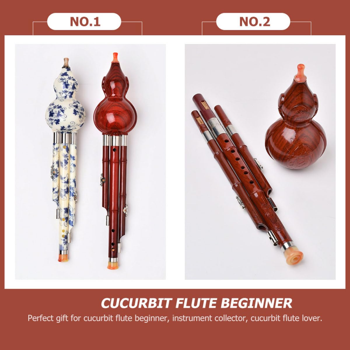 Kisangel Flauta Hulusi Profesional de Baquelita en Tono C, Instrumento de Viento Tradicional Chino para Principiantes, Diseño de Cucurbitácea, Adecuado para Estudiantes y Enseñanza Musical