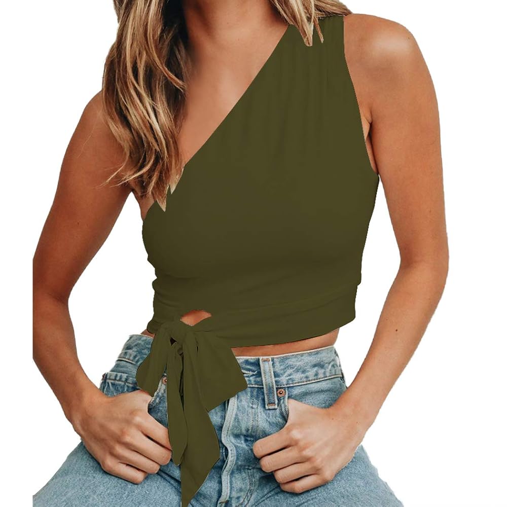 えみやん cute tops Efan EFAN Womens Sexy Sleeveless High Neck Racerback Cropped
