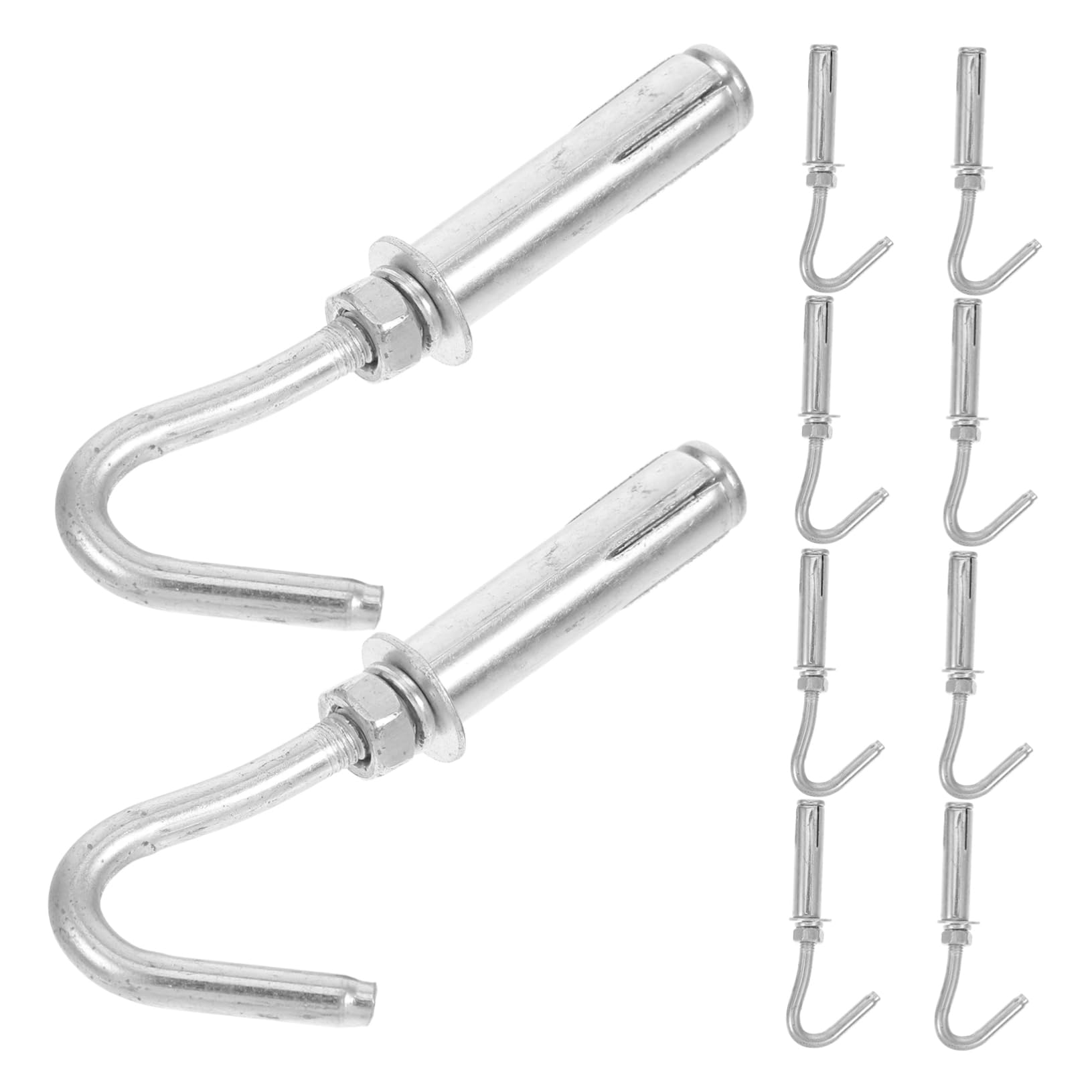 DOITOOL 10 Pcs Ceiling Hooks Heavy Duty Wall Mount Ring Hooks Concrete Hooks Yard Stakes for Decorations Eye Bolts Fastener Ceiling Hanging Hook