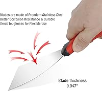 Vista 5 de Goldblatt 4-piece Stainless Steel Joint Knife Set, 3-piece 4'', 5'', 6'' Putty Knives and 9-in-1 Multi-Tool Painter Scraper, Soft Handle with Hammer