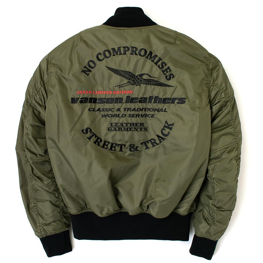 Amazon.co.jp: [バンソン] TVS2308W MA-1 ミリタリー フライト