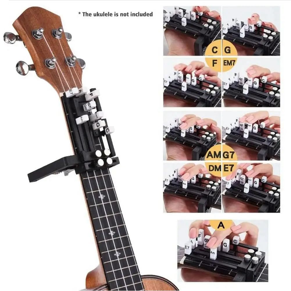 Gitaar Hulp Akkoorden Trainer, Gitaar Akkoorden Presser | Gitaarakkoordartefact,Eenvoudig aan te brengen accessoires voor gitaarleerhulpmiddelen met grafiek voor beginners
