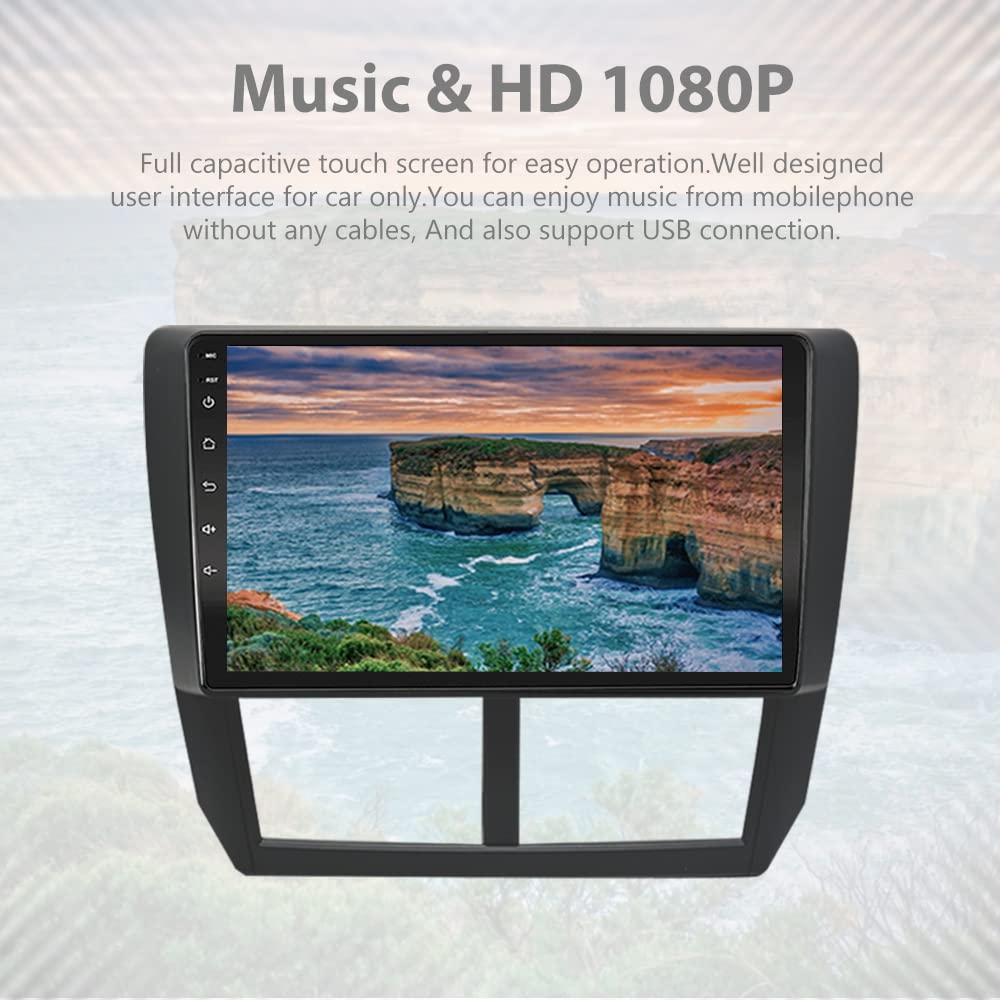 Android 13 Radio Coche para Subaru Forester/Impreza 2008-2012 con Wireless Carplay y Android Auto Pantalla táctil de 9 Pulgadas navegación GPS Bluetooth USB WiFi FM/RDS SWC Mirrorlink 2G + 32G