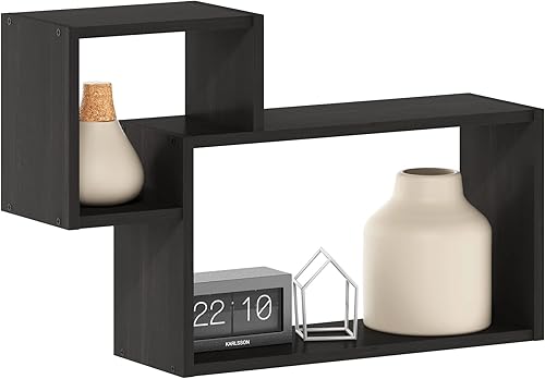 Miniatura 7 de Furinno Estantería radial para esquina de pared montaje flotante de 3 niveles