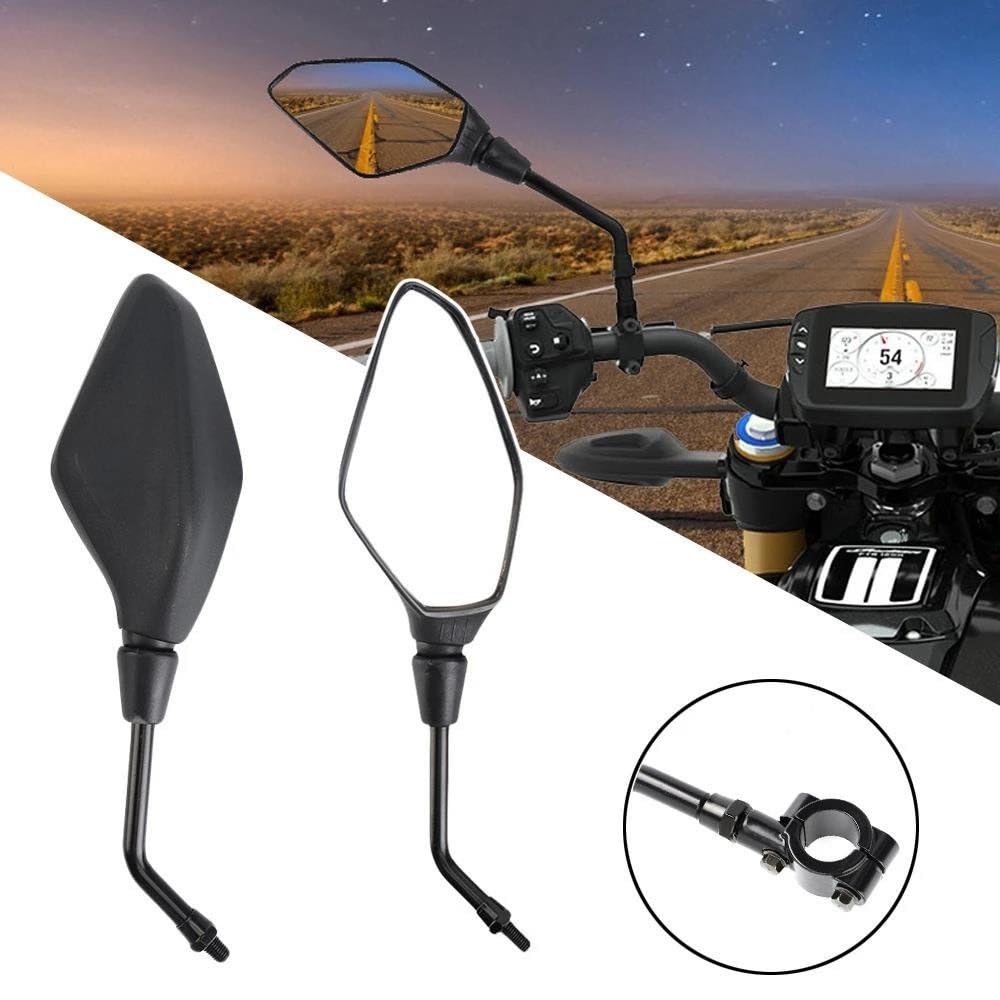 Accesorios Motocicleta 1 Par De Espejos Laterales para Motocicleta Espejos Retrovisores Accesorios para Motocicleta Piezas Universales para Patinete Eléctrico Espejo del Extremo Manillar Moto