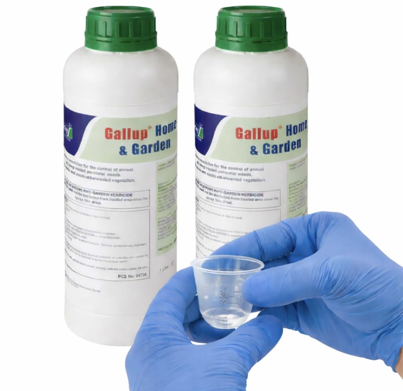 2L Gallup Home & Garden - SUPER STRENGTH 360g Glyphosate Weedkiller Effective on Annual Perennial Grass, Broad Leaved Weeds (MOST EFFECTIVE WEEDKILLER TOTAL WEEDKILLER) FREE MEASURING CUP AND GLOVES