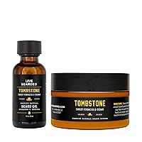 Vista 7 de Live Bearded Kit de aseo de aceite y mantequilla para barba, fabricado en los Estados Unidos, ingredientes totalmente naturales con karité, argán