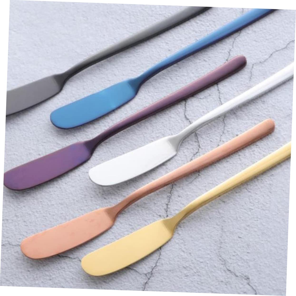 VINTORKY 2pcs Multi-purpose Cutter Gold Trim Cake Decorating Tool Cream Spreader Spatula Condiment Knives Baking Spatula Sandwich Spreader Butter Spreaders Butter Knives Cheese Jam Golden