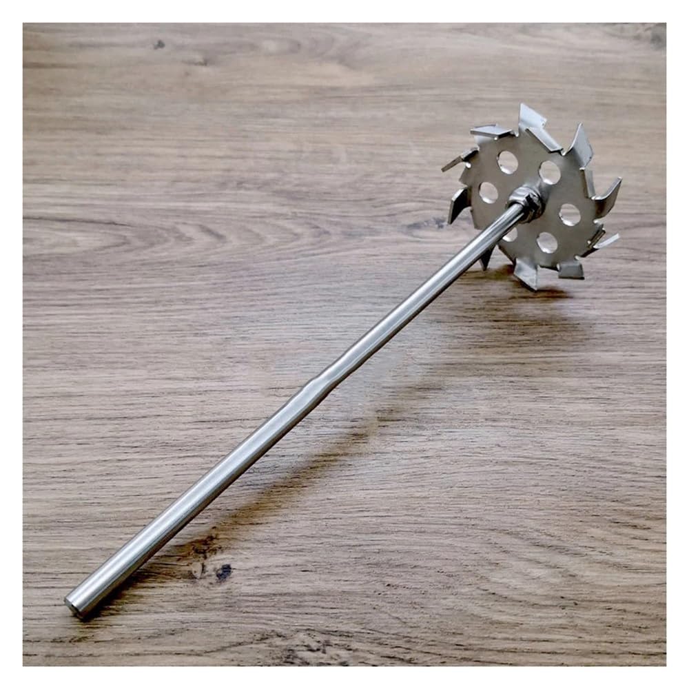SDGBCXD stirring paddle, Stainless Steel 304 Dispersion Disk With Rod Set Multiple Sizes(12cm disk with rod)