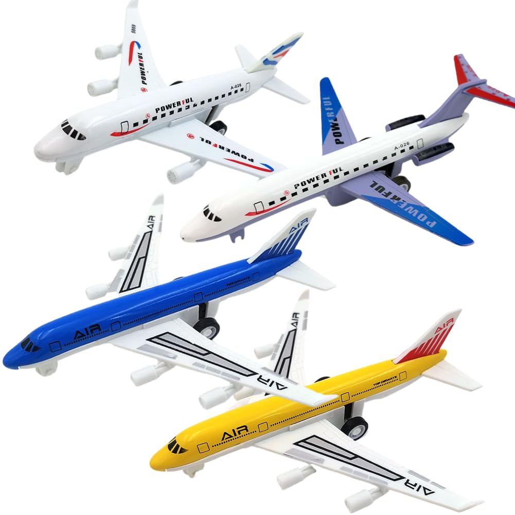 APPCRFM Planes Model Aircraft Toy, Aircraft Toy for Collection Display, Decorations for Aviation Enthusiasts, Airplane Decorative Toys for Home Decoration, 4pcs