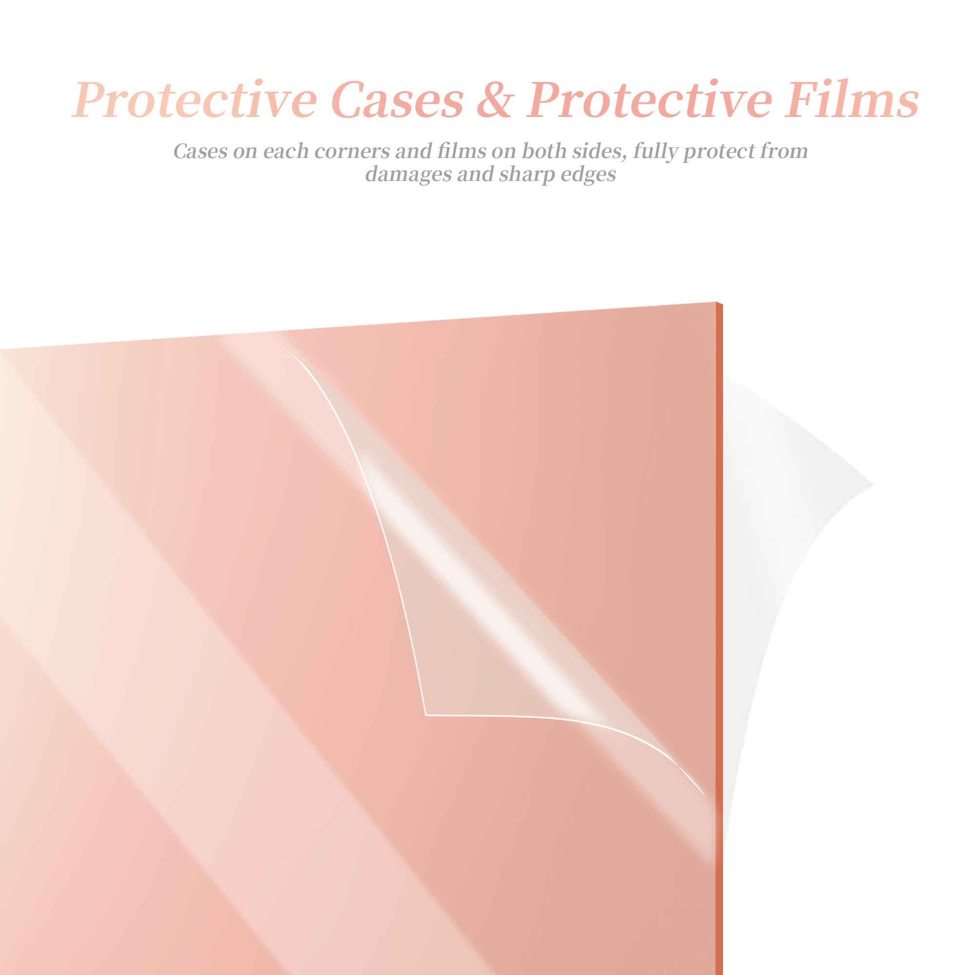 Rose Acrylic Sheets - 3 Pack, 12x16" -3