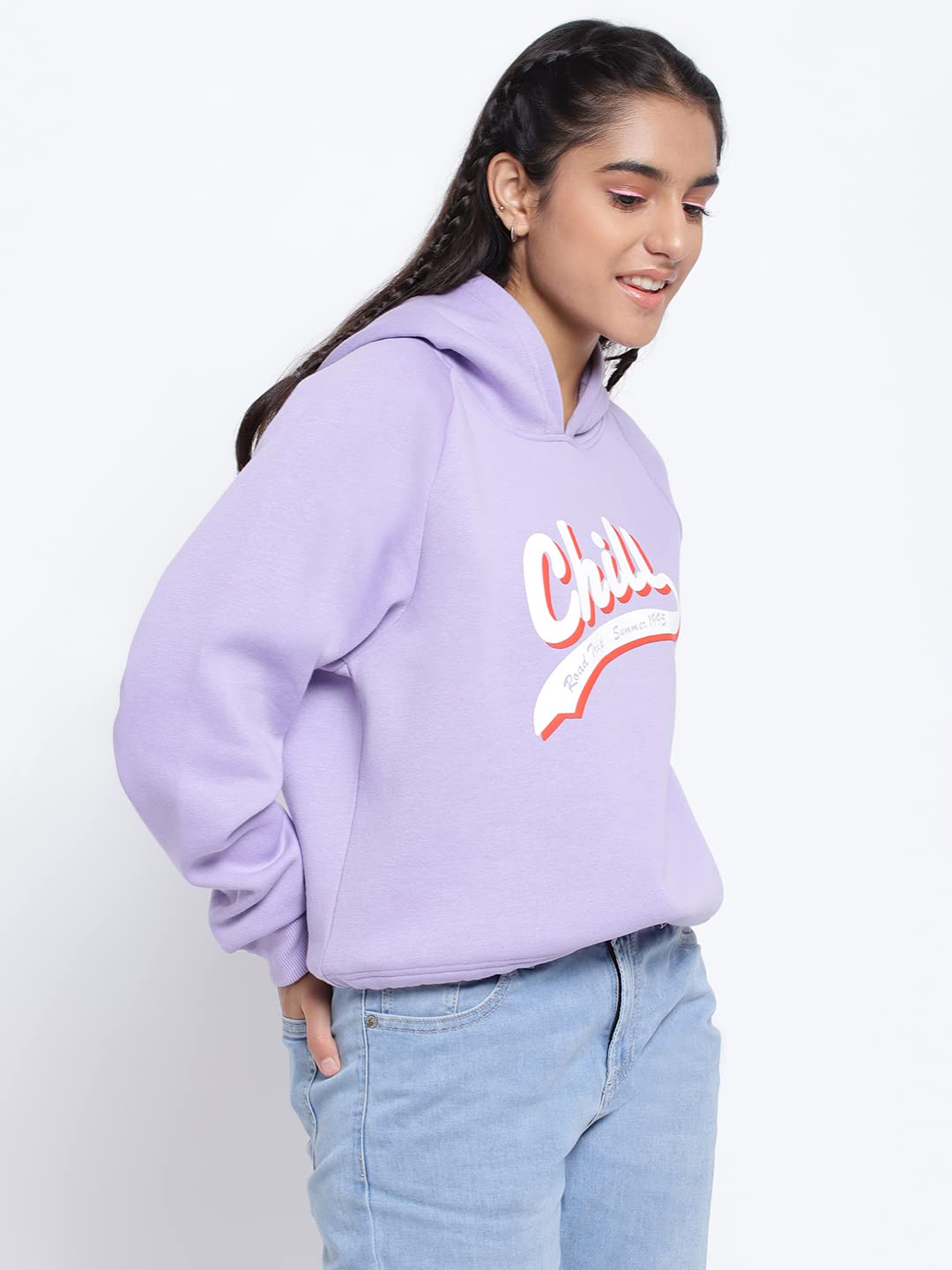 Lil Tomatoes - Sudadera de forro polar de algodón con cuello y capucha para niñas, ajuste regular, color rosa