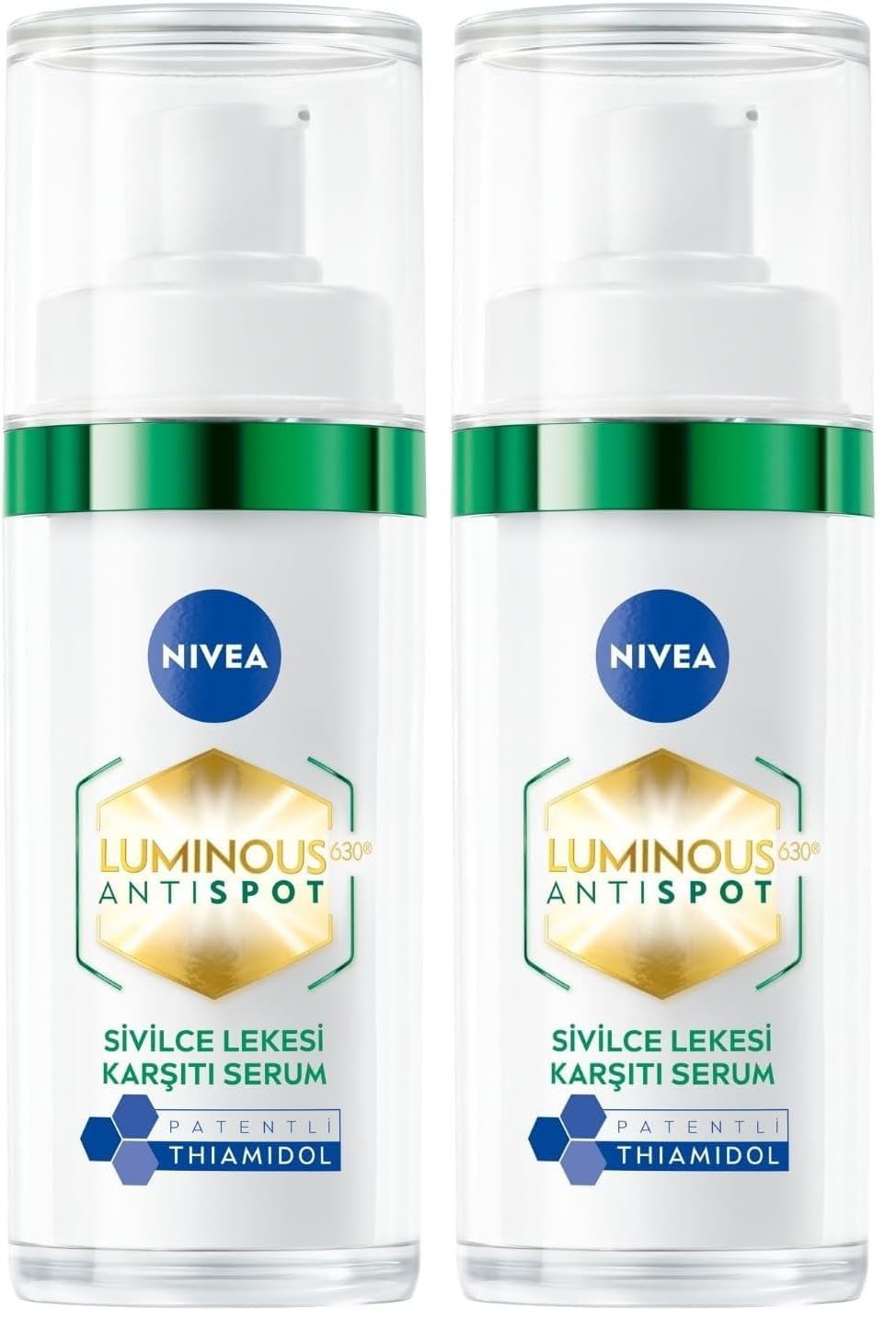 NIVEA Luminous630 Sivilce Lekesi Karşıtı Serum 30 ml, Karma ve Yağlı Ciltler için,Salisilik Asit ve Hyaluronik Asit (2 paketi)