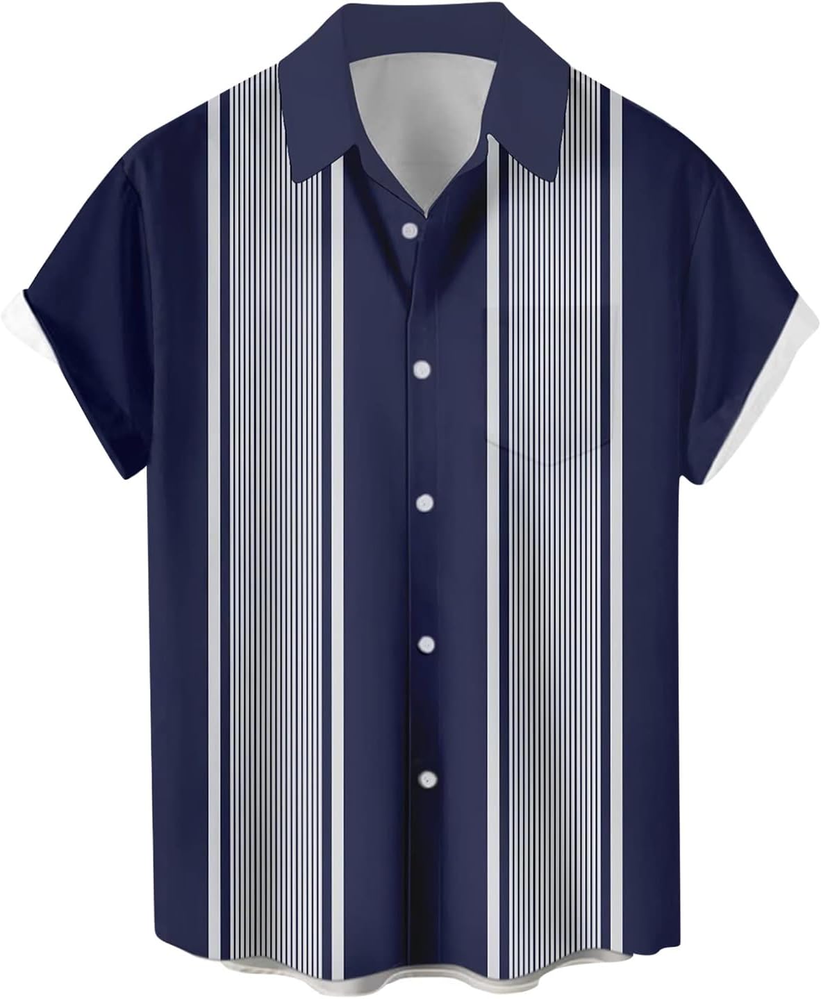 RTRDE Men's Casual Button Down Shirts Short Sleeve Casual Summer Beach Vacation Cuban Bowling Shirts, M-4XL