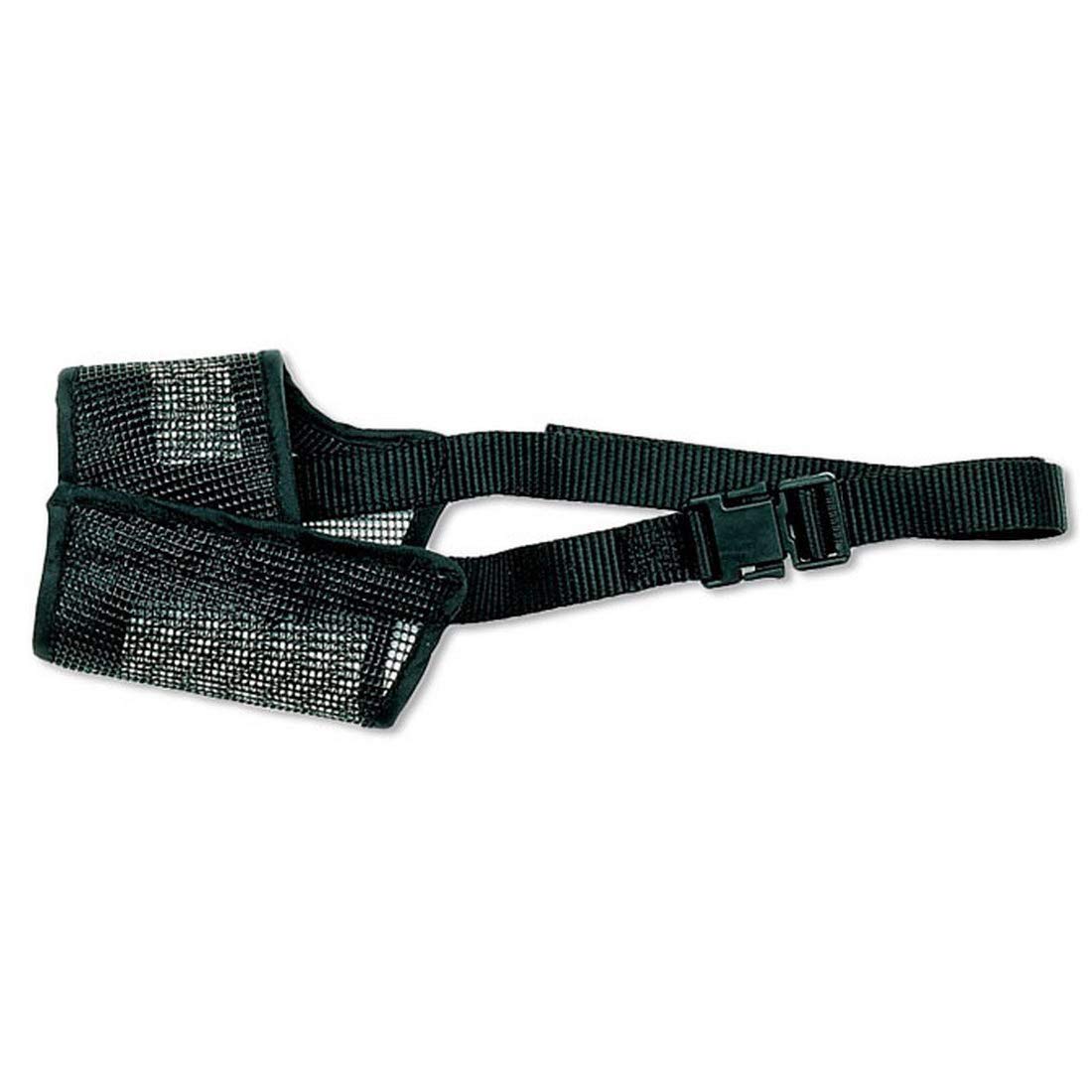 DreamAuro Strap Net Wire Muzzle for Pet Safety Collar for Anti Biting Dog (Black) (Small - S)