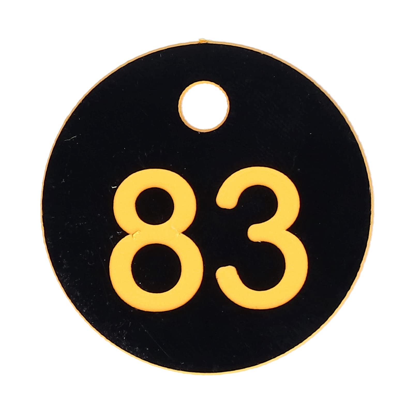 Étiquette Numérotée 100 Pièces, étiquette Numérotée Ronde étiquettes de Ruche étiquettes de Marqueur de Signe ABS avec Accessoire D'apiculture de Ferme de Trou Outils de Marquage (Noir+jaune)