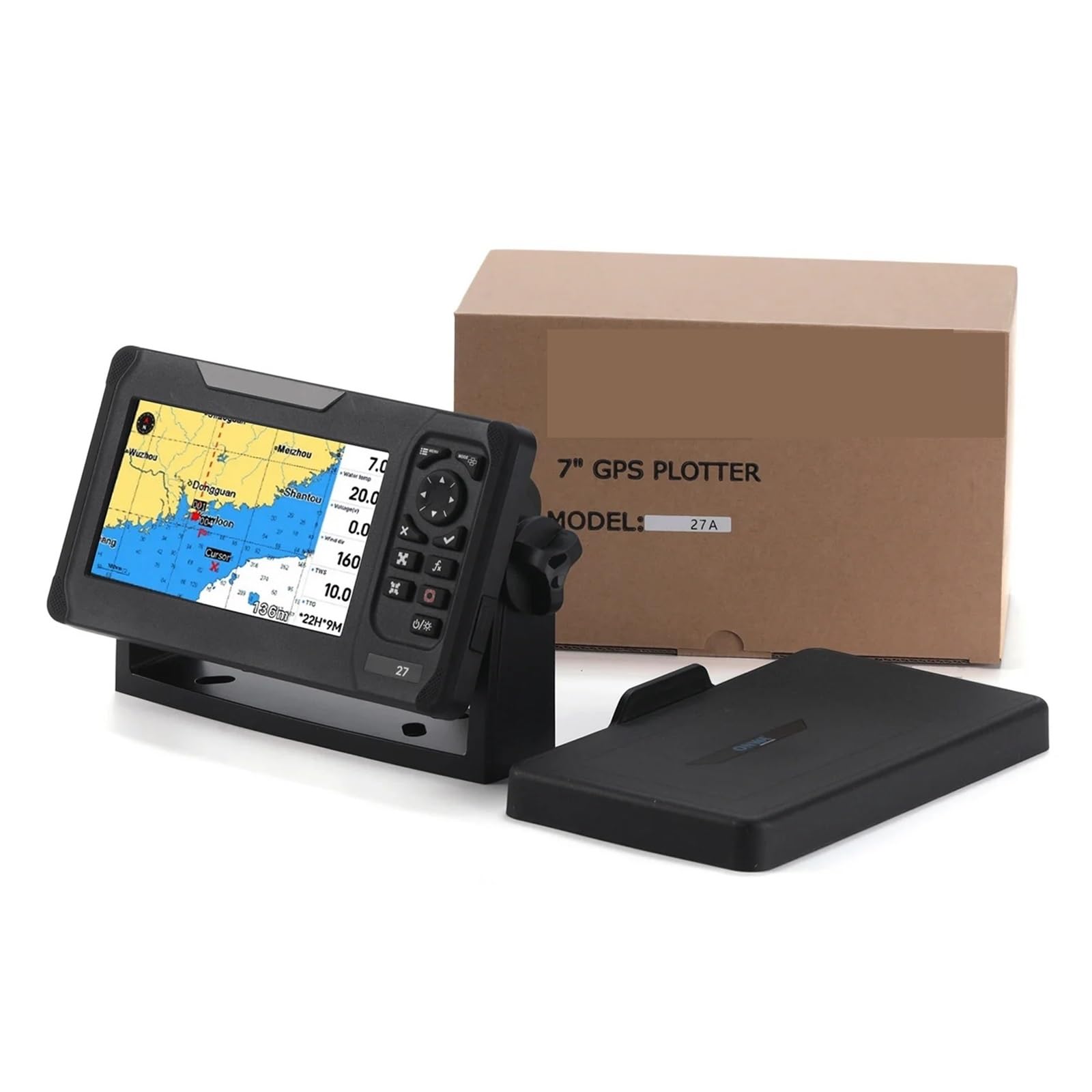 Plotter Cartografico GPS da 7 Pollici con Antenna E Transponder AIS di Classe B+ Integrato, Navigatore Marino Combinato Navigazione Precisa