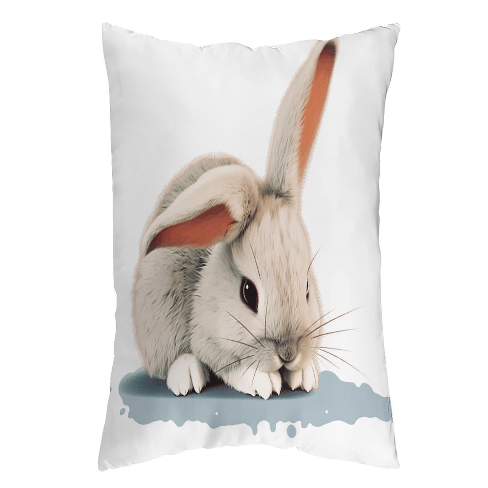 FekiLoot Cry Rabbit Throw Pillow Cover Soft Pillowcase with Hidden Zipper Lumbar Decorative Throw Pillow Covers Luxury Cozy Pillows Shams Rectangle Cushion Cases