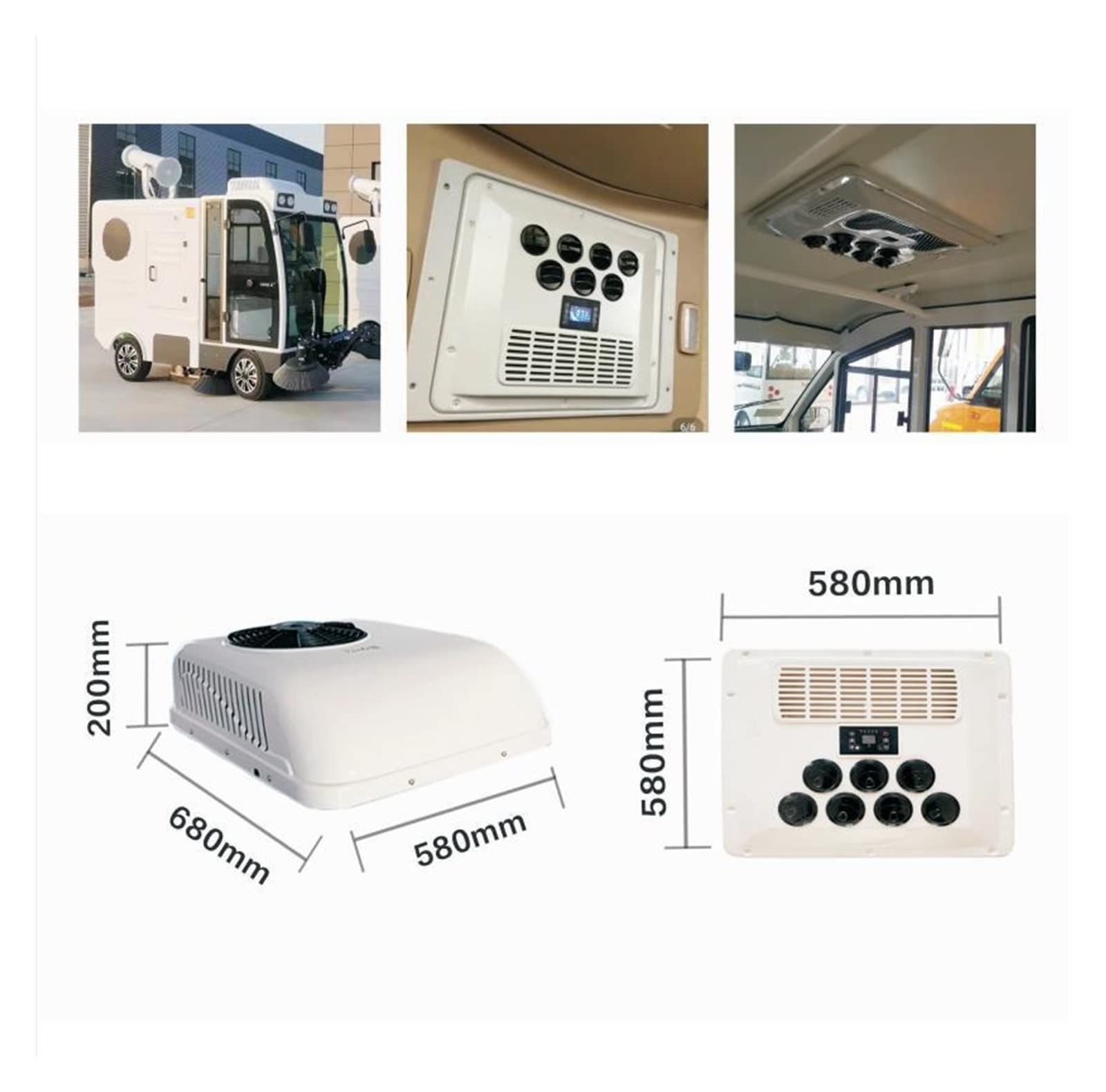 Wentylator wyciągowy, Elektryczny Klimatyzator Samochodowy RV Parking Ac 24V Ogrzewanie I Chłodzenie Dla Przyczepy Kempingowej Samochód Kempingowy Ciągnik do łazienki, kuchni