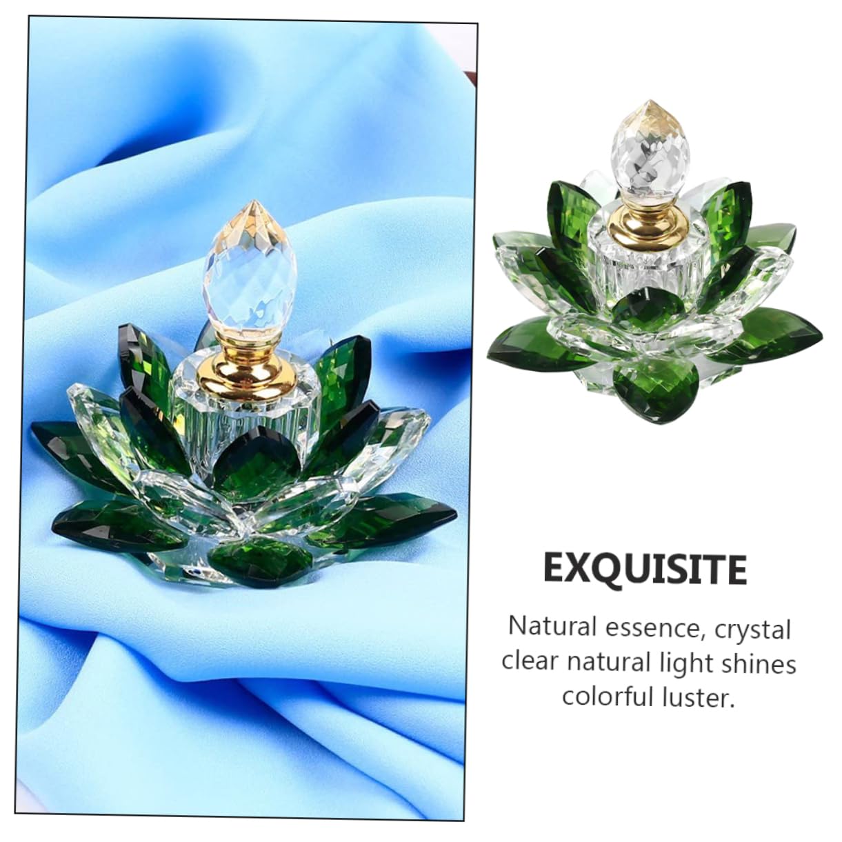HOMSFOU 1stk Lotus Parfüm Flasche Parfümflaschen Aus Glas Parfüm Flaschen Vintage-parfümflaschen Parfümflaschen Leer Dekorativ Glasflasche Kleine Terrarien Füllung Weißer Kristall Spender