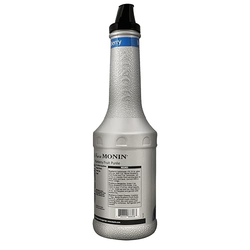 Miniatura 3 de Monin - Puré de frutas de arándanos, agrio y dulce, ideal para cócteles, batidos y limonadas, sin OMG, sin ingredientes artificiales (1 litro)