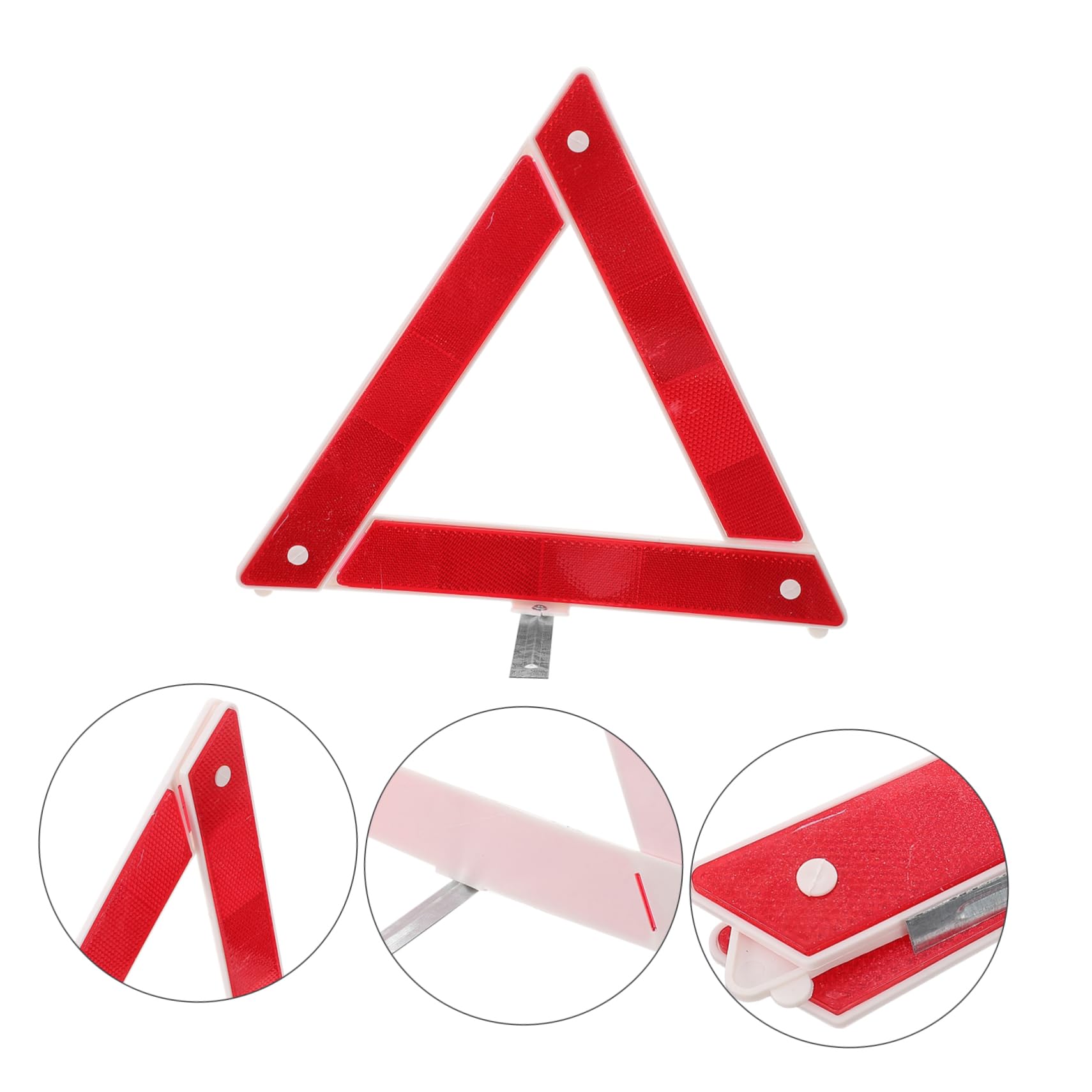 GLEAVI 4pezzi Triangolo Riflettente Pieghevole Per Emergenze Stradali Segnale Di Avvertimento Per Veicoli Kit Di Sicurezza Compatto Facile Da Trasportare e Utilizzare Adatto Tutti Tipi Di