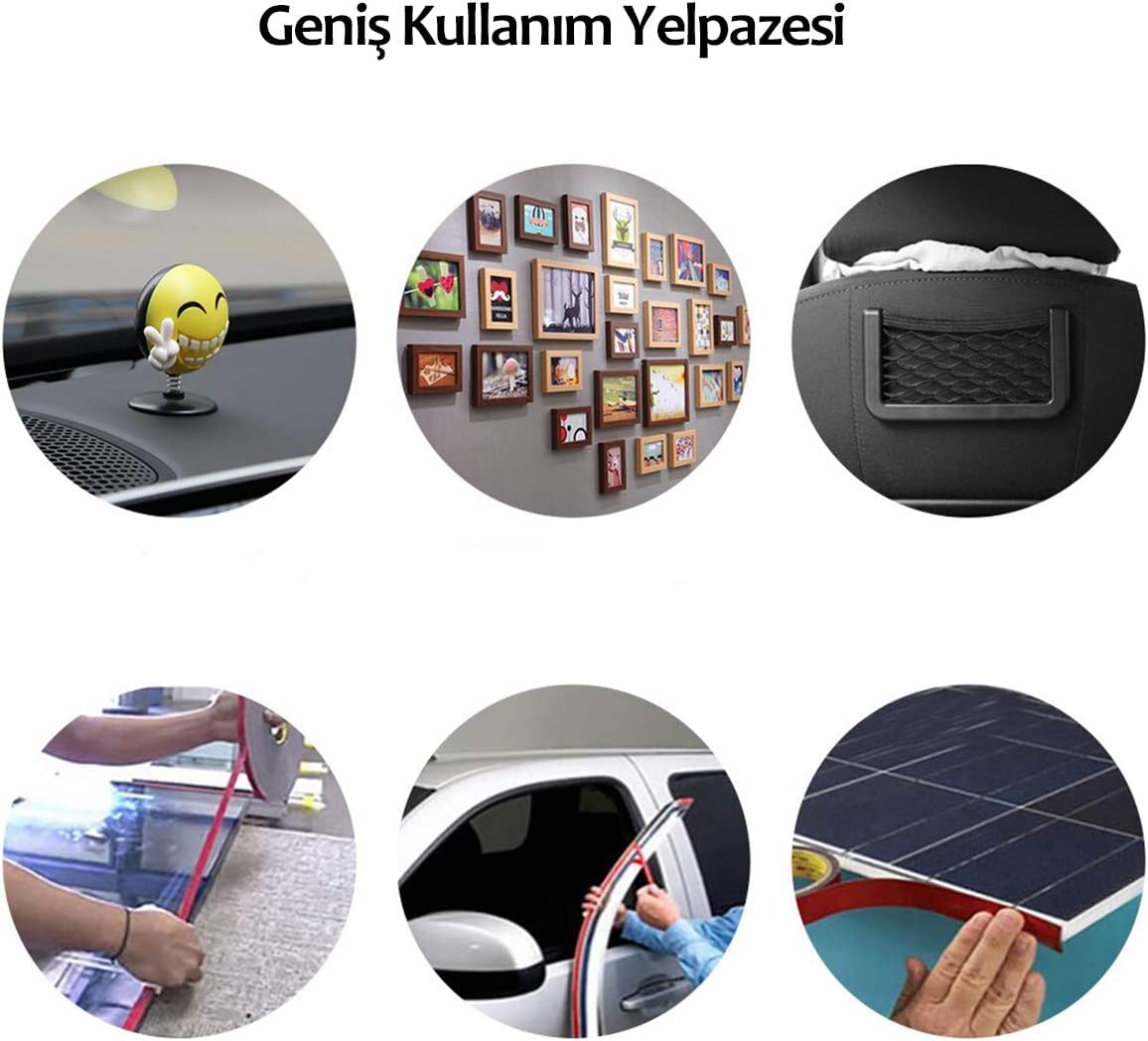 Ankanorm Çift Taraflı Bant Şeffaf Silikonlu Su Geçirmez Akrilik Montaj Bandı Çerçeve Resim Montaj Bandı (10mmx5metre)