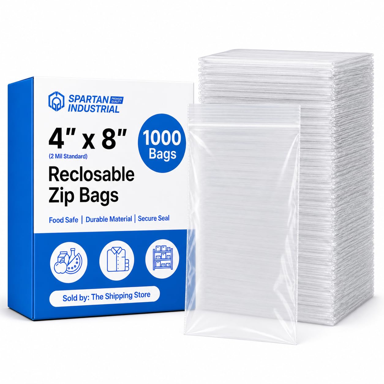 Amazon.com: Spartan Industrial - 4” X 8” (1000 Count) 2 Mil Clear