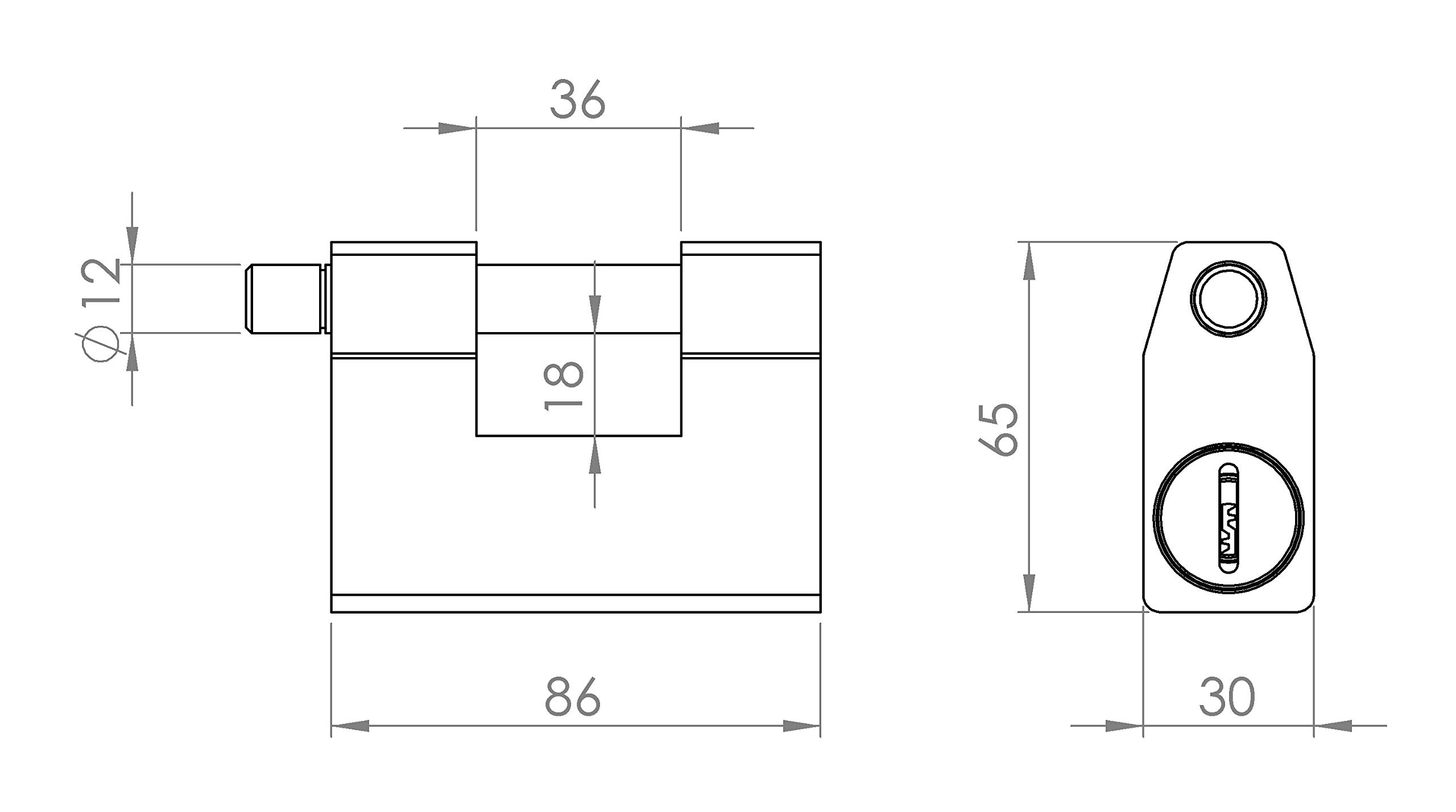 F.T. Serie 928 Scudo – Candado Kit de seguridad para persiana enrollable para tiendas locales comerciales (Llave radial)